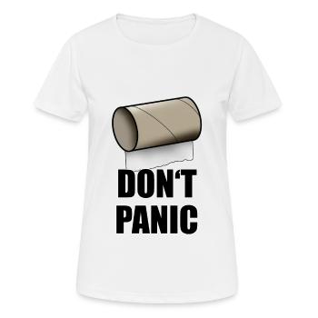 Dont Panic Toilettenpapierkrise - Frauen T-Shirt atmungsaktiv - Weiß - Vorne - AI Model Female 172 dark (172cm)