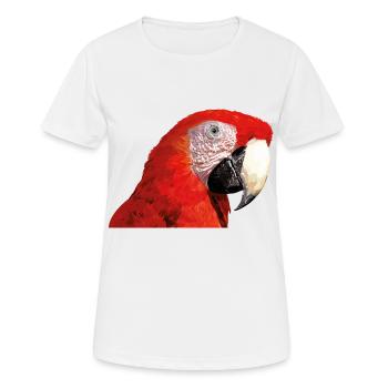 Roter Ara - Frauen T-Shirt atmungsaktiv - Weiß - Vorne - AI Model Female 172 dark (172cm)