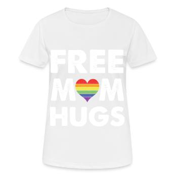 Free mom hugs - Women's Breathable T-Shirt - white - Front - AI Model Female 172 dark (172cm)