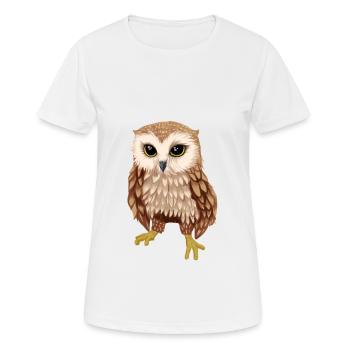 Eule Wildtiere Waldtiere Eulen Zoologie Nachtaktiv - Frauen T-Shirt atmungsaktiv - Weiß - Vorne - AI Model Female 172 dark (172cm)