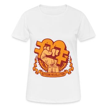 Bitcoin - Women's Breathable T-Shirt - white - Front - AI Model Female 172 dark (172cm)