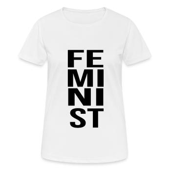 Féministe féministe cadeau - T-shirt respirant Femme - blanc - Devant - AI Model Female 172 dark (172cm)