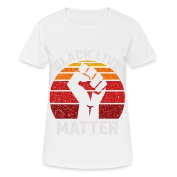 Vintage Black Lives Matter - Frauen T-Shirt atmungsaktiv - Weiß - Vorne - AI Model Female 172 dark (172cm)