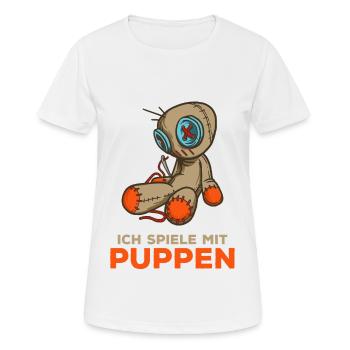 Je joue avec des poupées - poupée vaudou - sarcasme - T-shirt respirant Femme - blanc - Devant - AI Model Female 172 dark (172cm)
