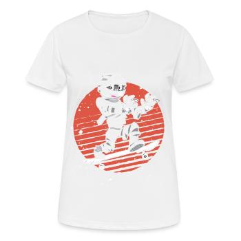 Momie drôle sur le cadeau de skateboard pour le skate - T-shirt respirant Femme - blanc - Devant - AI Model Female 172 dark (172cm)