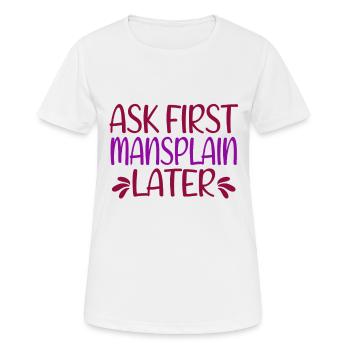 Cadeau féministe féministe féministe - T-shirt respirant Femme - blanc - Devant - AI Model Female 172 dark (172cm)
