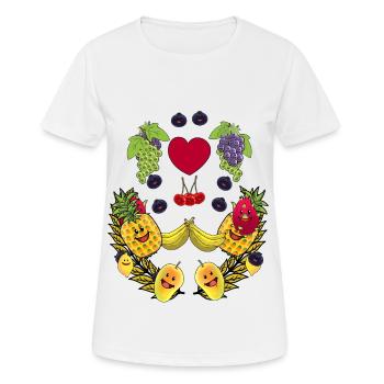 Gesund Früchte Obst Vegan Frucht Speise Vitamine - Frauen T-Shirt atmungsaktiv - Weiß - Vorne - AI Model Female 172 dark (172cm)
