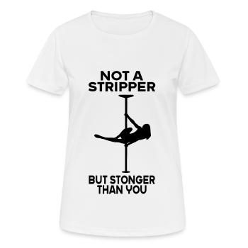 Pole Dance Stangen Geschenk Stangentanz - Frauen T-Shirt atmungsaktiv - Weiß - Vorne - AI Model Female 172 dark (172cm)