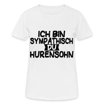 Lustige Sprüche Beleidigungen witzige Sprüche - Frauen T-Shirt atmungsaktiv - Weiß - Vorne - AI Model Female 172 dark (172cm)
