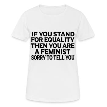 Cadeau féministe féministe féministe - T-shirt respirant Femme - blanc - Devant - AI Model Female 172 dark (172cm)