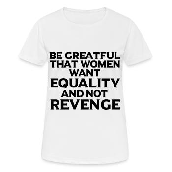 Cadeau féministe féministe féministe - T-shirt respirant Femme - blanc - Devant - AI Model Female 172 dark (172cm)