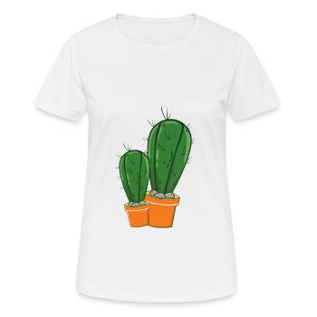cactus cactus magnifique épineux - T-shirt respirant Femme - blanc - Devant - AI Model Female 172 dark (172cm)