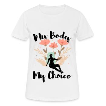 Féministe féministe cadeau feminist - T-shirt respirant Femme - blanc - Devant - AI Model Female 172 dark (172cm)