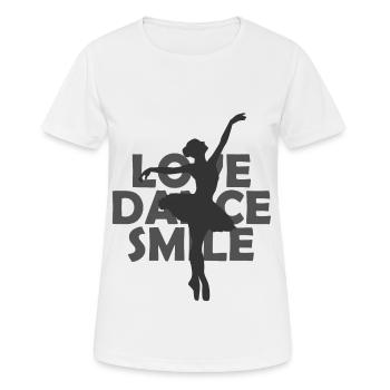 Ballet ballet ballet-ballet sort - T-shirt respirant Femme - blanc - Devant - AI Model Female 172 dark (172cm)