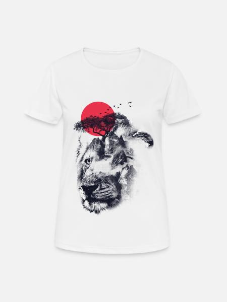 Cool Lion Design Art Art Art - Women's Breathable T-Shirt - white