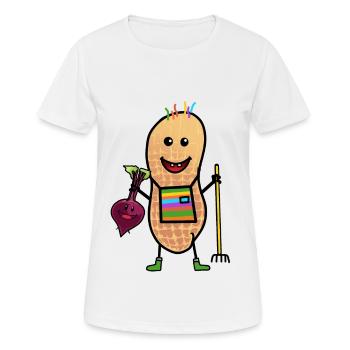 Cacahuètes Freak Bauer Bio Bio-Légumes Culture - T-shirt respirant Femme - blanc - Devant - AI Model Female 172 dark (172cm)