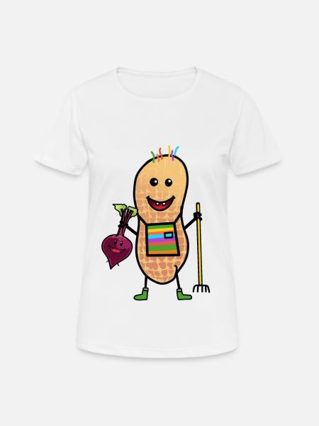 Peanuts Freak Farmer Organic Organic Vegetable Growing - Women's Breathable T-Shirt - white