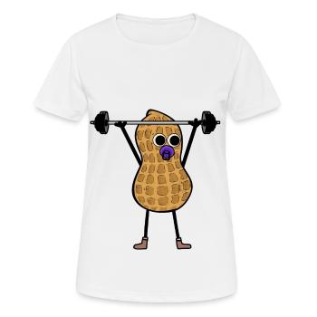 Peanut Baby Training Poids d’haltères - T-shirt respirant Femme - blanc - Devant - AI Model Female 172 dark (172cm)