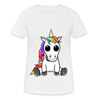 Außerirdisches Einhorn Rausch Alien Drogen Extase - Frauen T-Shirt atmungsaktiv - Weiß - Vorne - AI Model Female 172 dark (172cm)
