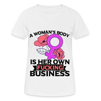 Féministe Féminisme émancipation cadeau - T-shirt respirant Femme - blanc - Devant - AI Model Female 172 dark (172cm)