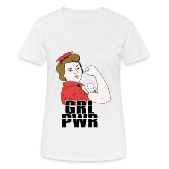 Feministin Feminismus Emanzipation Geschenk - Frauen T-Shirt atmungsaktiv - Weiß - Vorne - AI Model Female 172 dark (172cm)