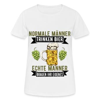 Bierbrauer Bierbrauen Bier Geschenk - Frauen T-Shirt atmungsaktiv - Weiß - Vorne - AI Model Female 172 dark (172cm)