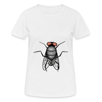 Fliege Insekt Fliegen Schädling Ungeziefer Flügel - Frauen T-Shirt atmungsaktiv - Weiß - Vorne - AI Model Female 172 dark (172cm)