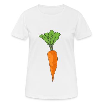 Carottes poulains racines Bio Récolte Jardin jardin - T-shirt respirant Femme - blanc - Devant - AI Model Female 172 dark (172cm)