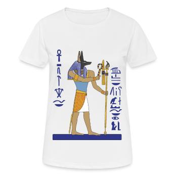 Anubis - Frauen T-Shirt atmungsaktiv - Weiß - Vorne - AI Model Female 172 dark (172cm)