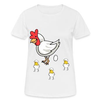Volaille Volaille Poule Oeufs Pâques Enfants - T-shirt respirant Femme - blanc - Devant - AI Model Female 172 dark (172cm)
