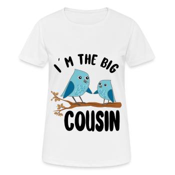 Big Cousin Birds - Je suis le grand cousin - T-shirt respirant Femme - blanc - Devant - AI Model Female 172 dark (172cm)