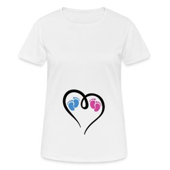 Jumeaux garçon et fille - T-shirt respirant Femme - blanc - Devant - AI Model Female 172 dark (172cm)