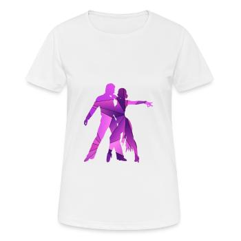 Style de danse Salsa Lovers - T-shirt respirant Femme - blanc - Devant - AI Model Female 172 dark (172cm)