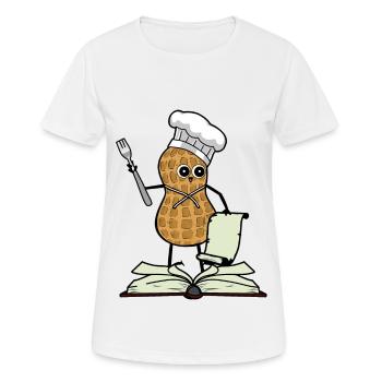 Peanut Cook Hobby Chef Culinary Art Enjoyment - Women's Breathable T-Shirt - white - Front - AI Model Female 172 dark (172cm)