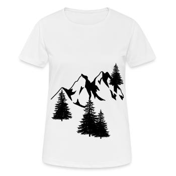 Mountains Peaks Alps Austria Switzerland Alm - Women's Breathable T-Shirt - white - Front - AI Model Female 172 dark (172cm)