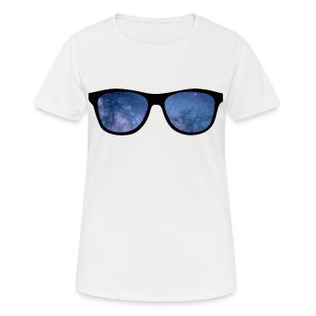 Lunettes de soleil Vacances Heure d’été - T-shirt respirant Femme - blanc - Devant - AI Model Female 172 dark (172cm)