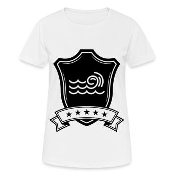 Armoiries Wave - T-shirt respirant Femme - blanc - Devant - AI Model Female 172 dark (172cm)