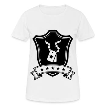 Armoiries de l’insigne - T-shirt respirant Femme - blanc - Devant - AI Model Female 172 dark (172cm)