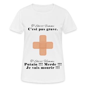 Différence homme / femme - T-shirt respirant Femme - blanc - Devant - AI Model Female 172 dark (172cm)