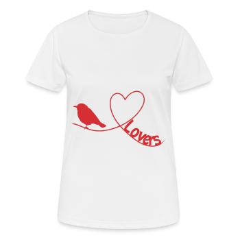 Motif d’observation des oiseaux cool pour les ornithologues amateurs - T-shirt respirant Femme - blanc - Devant - AI Model Female 172 dark (172cm)