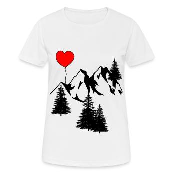 Alpes chaudes Montagnes Alm Salutations Tyrol Montagnes Nature - T-shirt respirant Femme - blanc - Devant - AI Model Female 172 dark (172cm)