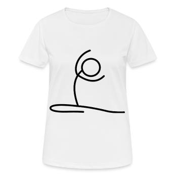 Exercices de yoga - T-shirt respirant Femme - blanc - Devant - AI Model Female 172 dark (172cm)