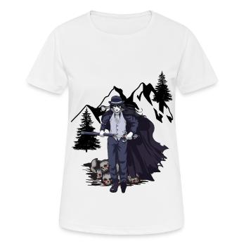 Horreur Halloween Fantômes Sorcière Heure Montagne - T-shirt respirant Femme - blanc - Devant - AI Model Female 172 dark (172cm)