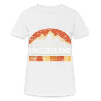 Schweiz Berge Urlaub Heimatland - Frauen T-Shirt atmungsaktiv - Weiß - Vorne - AI Model Female 172 dark (172cm)