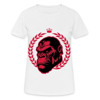 Gorilla Head - Women's Breathable T-Shirt - white - Front - AI Model Female 172 dark (172cm)
