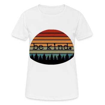 be kind - Women's Breathable T-Shirt - white - Front - AI Model Female 172 dark (172cm)