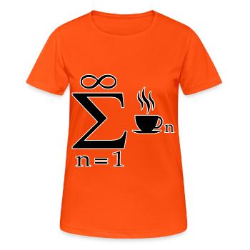 Mathematics engineer student gift joke coffee - Women's Breathable T-Shirt - neon orange - Front - AI Model Female 172 dark (172cm)