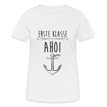 First class Ahoy ship SChulanfang gift - Women's Breathable T-Shirt - white - Front - AI Model Female 172 dark (172cm)