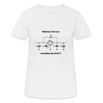 welchen Teil von... verstehst du nicht - Frauen T-Shirt atmungsaktiv - Weiß - Vorne - AI Model Female 172 dark (172cm)