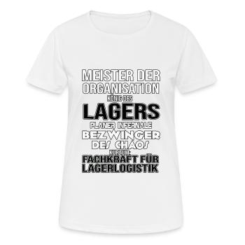 Geschenk Lagerlogistig Lager Hilfsarbeiter Lager - Frauen T-Shirt atmungsaktiv - Weiß - Vorne - AI Model Female 172 dark (172cm)
